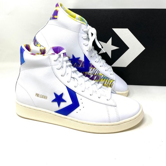 Converse Men's 170535C Pro Leather Hi Peace Love Basketball Shoes White Sneakers - Picture 8 of 10